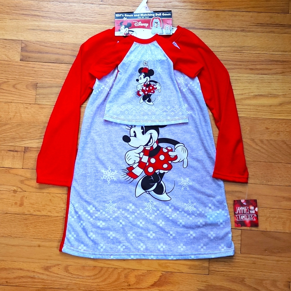 MINNIE MOUSE and Matching Doll Nightgown Set size 6
